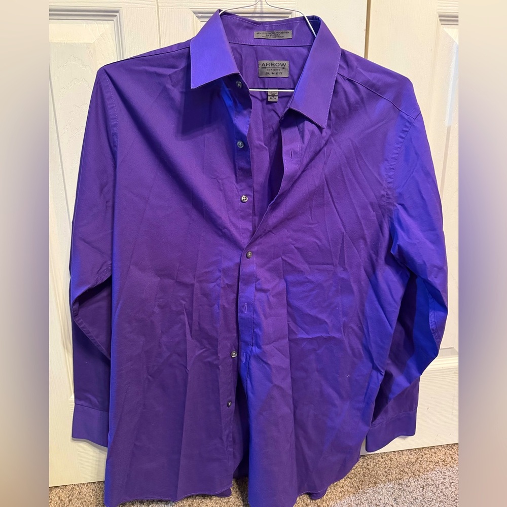 Arrow Men's Vibrant Purple Dress Shirt
